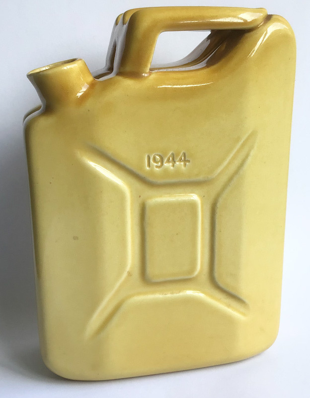 Military WWII 1944 French Jerry Can ceramic liquor bottle